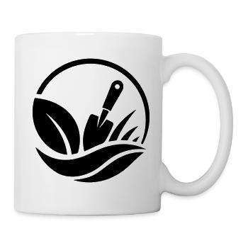 Gardener Shovel Plants Garden Motif - Mug - white - Right