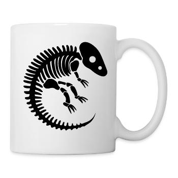 os fossile dinosaure préhistorique - Mug blanc - blanc - Droite