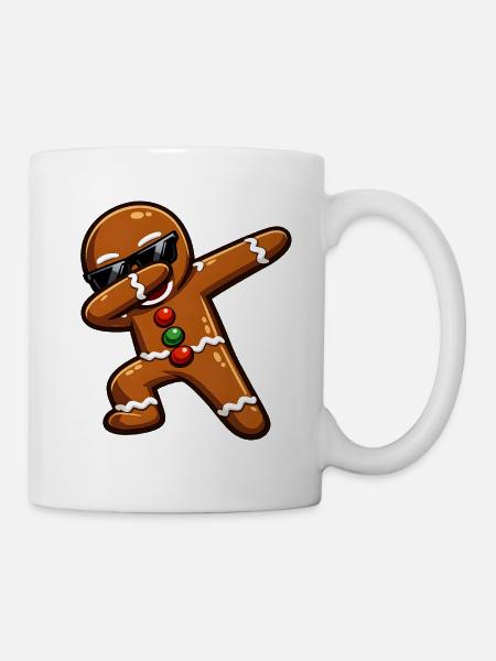 Dabbing Lebkuchenmann - Tasse - Weiß