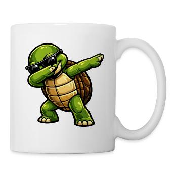 Dabbing Schildkröte - Tasse - Weiß - Rechts