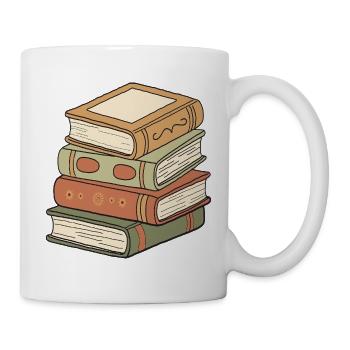 Stack of Books Vintage - Mug - white - Right