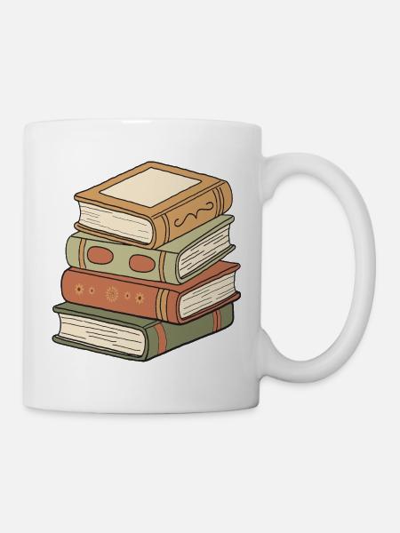 Stack of Books Vintage - Mug - white