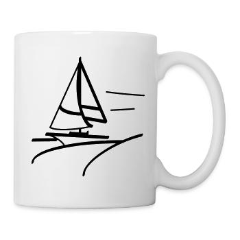 Voilier rapide - Mug blanc - blanc - Droite