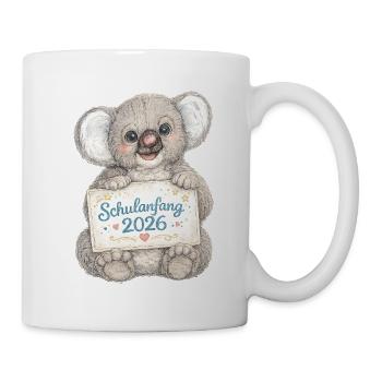 Koala Schulanfang 2026 - Tasse - Weiß - Rechts