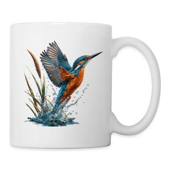Smaragd-Eisvögel, der rauscht - Tasse - Weiß - Rechts