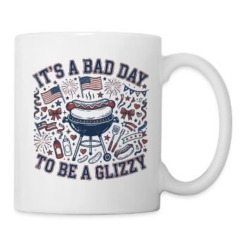 Heute ist ein schlechter Tag, um ein Glizzy-Hotdog - Tasse - Weiß - Rechts