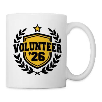 Volunteer 26 Wappen Logo - Tasse - Weiß - Rechts