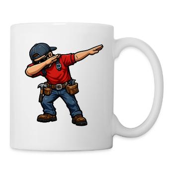 Dabbing Dachdecker - Tasse - Weiß - Rechts