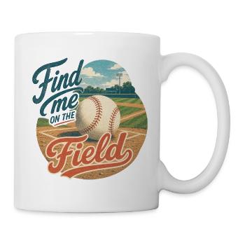 Find Me On The Field - Tasse - Weiß - Rechts