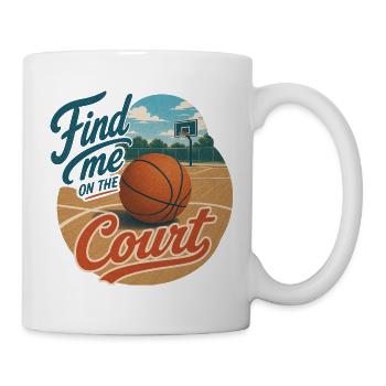 Find Me on the Court Basketball - Tasse - Weiß - Rechts