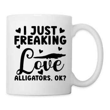 Alligator Reptilien Humor - Tasse - Weiß - Rechts