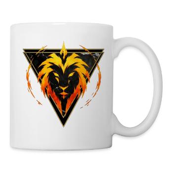 Löwe-Feuerzeichen – Tierkreis von Kék-Ina - Tasse - Weiß - Rechts