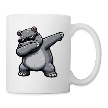 Dabbing Nilpferd - Tasse - Weiß - Rechts