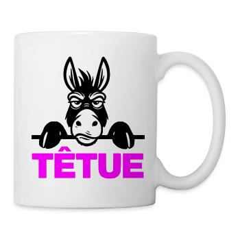 Hartnäckig - Tasse - Weiß - Rechts