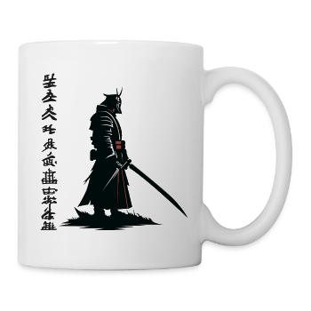 Samurai-Schatten: Katana Noir - Tasse - Weiß - Rechts