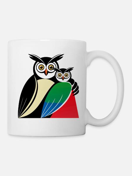 Eulen Motiv - Tasse - Weiß