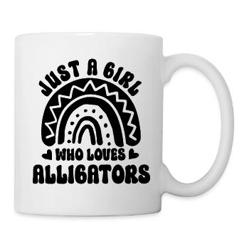 Boho Regenbogen Alligator   - Tasse - Weiß - Rechts