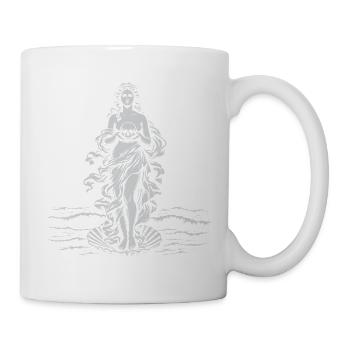 Venus-Göttin mit Schädel auf See - Tasse - Weiß - Rechts