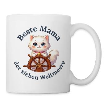 Beste Mama der sieben Weltmeere - Tasse - Weiß - Rechts