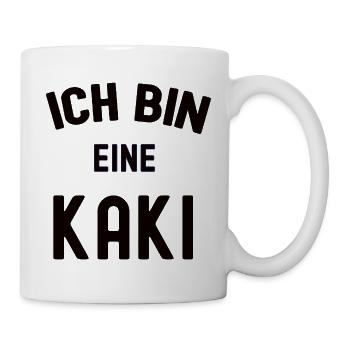 ICH BIN EINE KAKI Karneval Kostüm Kakipflaume Kaki - Tasse - Weiß - Rechts