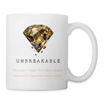 Unzerbrechlicher Diamant-Motivationsdesign - Tasse - Weiß - Rechts