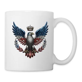 Royal US Eagle – Armoiries de la Liberté et de la Couronne - Mug blanc - blanc - Droite