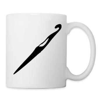 Cadeau crochet au crochet - Mug blanc - blanc - Droite