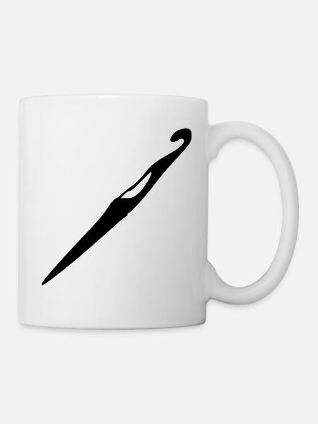 Häkeln Häkelnadel Geschenk - Tasse - Weiß