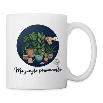 Ma jungle personnelle - Plante verte & Jardinage - Mug blanc - blanc - Droite