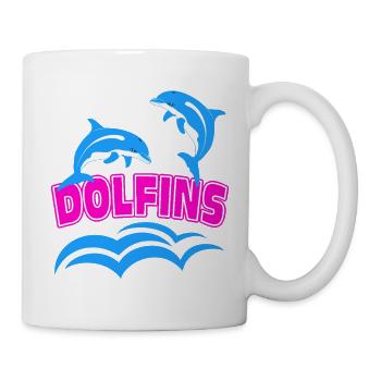 Delfin-Logo - Tasse - Weiß - Rechts