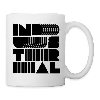 industrial Music Stacked Typography - Mug - white - Right