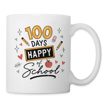 100 Days School Teacher Student - Mug - white - Right