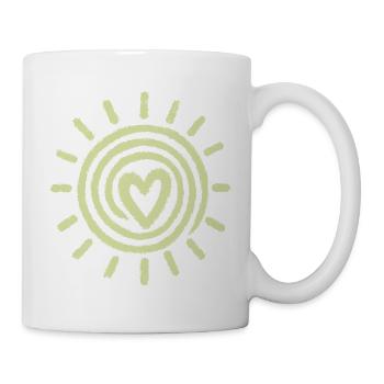 Sun Heart Hand Drawing - Mug - white - Right