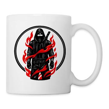 Flame warriors in the shadows - Mug - white - Right