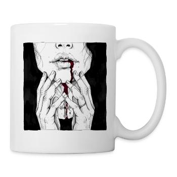 Gothic Woman - Cross Necklace - Mug - white - Right