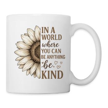 Sunflower Quote Be Kind - Mug - white - Right