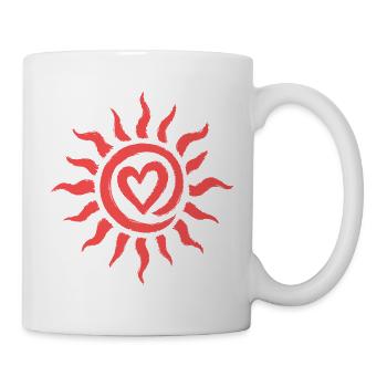 Heart Sun Sun Motif - Mug - white - Right