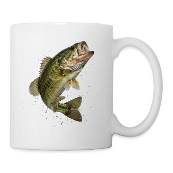 Bass in dynamic jump - Mug - white - Right