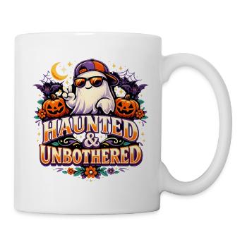 Haunted & Unbothered Cool Ghost Geist Halloween - Mug - white - Right