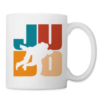 Judo Silhouette Retro Vintage Martial Arts - Mug blanc - blanc - Droite