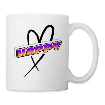 HAPPY Retro Sunset Neon - Mug - white - Right