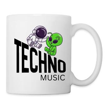 Cosmic Buddy : Astronaute & Alien - Mug blanc - blanc - Droite