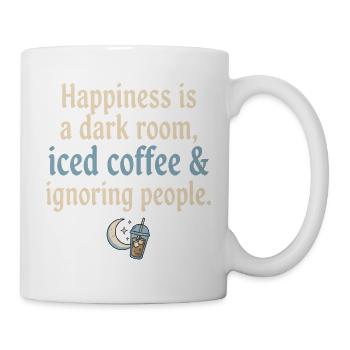 Chambre noire, café et ignorance - Mug blanc - blanc - Droite