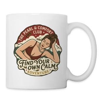 Club Féminin Rétro de la Paix et de l’Aventure - Mug blanc - blanc - Droite