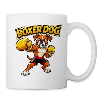 Funny Boxing Boxer Dog Design (Original Design) - Mug - white - Right