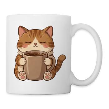 Sleepy Cat Coffee – Cozy Katzenliebe - Tasse - Weiß - Rechts