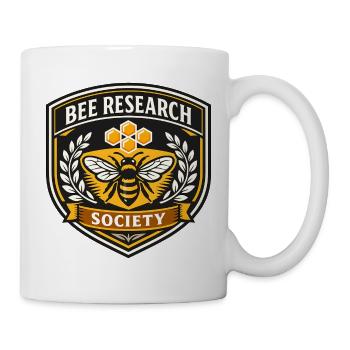 Insigne de la Société de recherche sur les abeilles - Mug blanc - blanc - Droite
