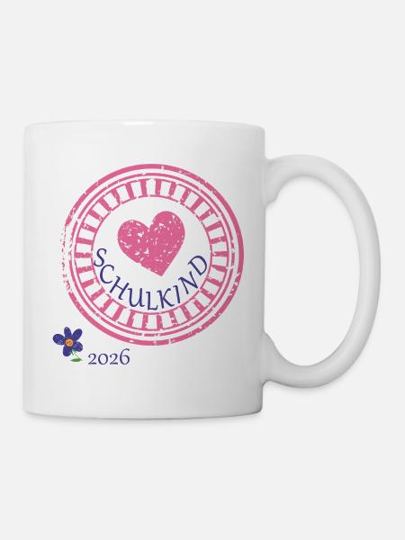 Schulkind Herz - Tasse - Weiß