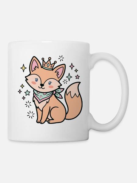 Niedlicher pastellfarbener Fürstfuchs - Tasse - Weiß