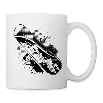 Snowboard Zeichnung - Tasse - Weiß - Rechts